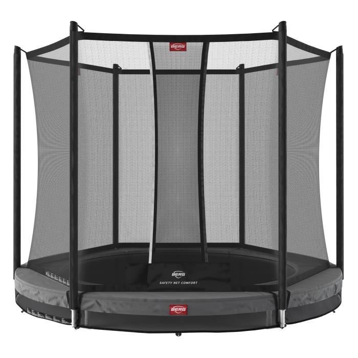 Trampoline BERG Favorit InGround 270 Grey + Filet de Securite Comfort - Référence : 35.09.23.00