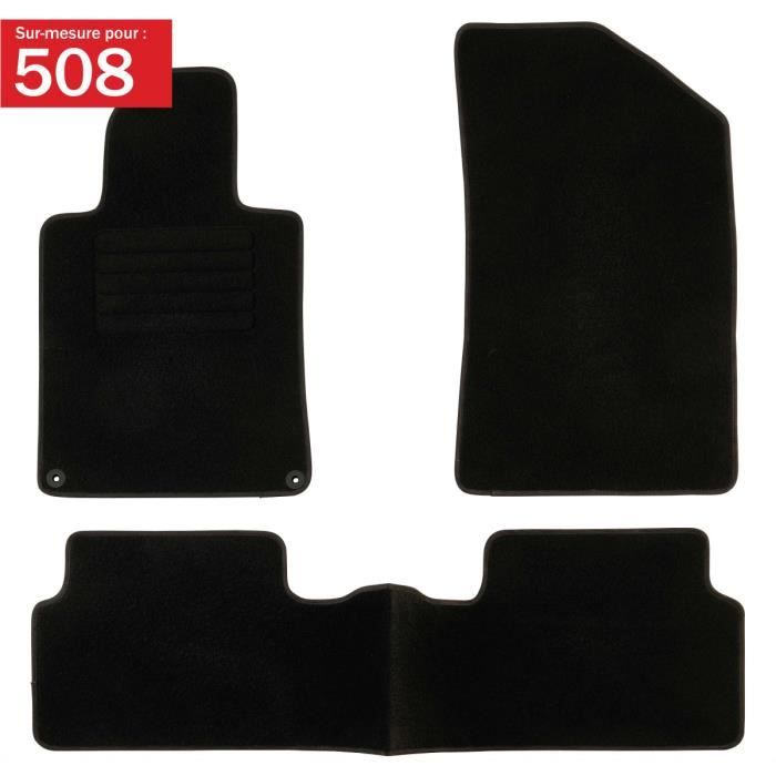 DBS - Tapis voiture / auto - Sur Mesure pour 508 / 508SW (2010 - 2018) - 3 pièces - Antidérapant - Moquette Classic