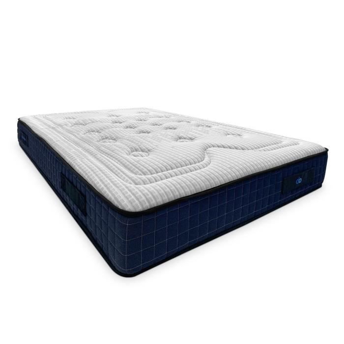 Matelas à ressorts ensachés Madeira + mousse mémoire 160x200