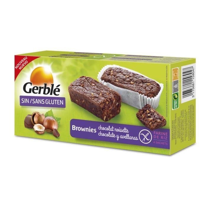 Gerblé Sans Gluten Brownies Chocolat Noisette 150g