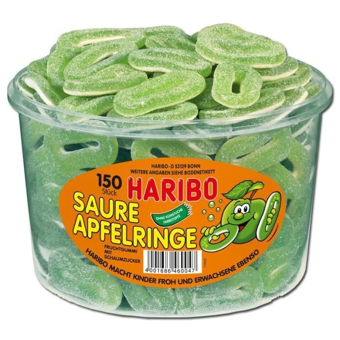 Haribo rondelles de pommes aigre, 150 pièces
