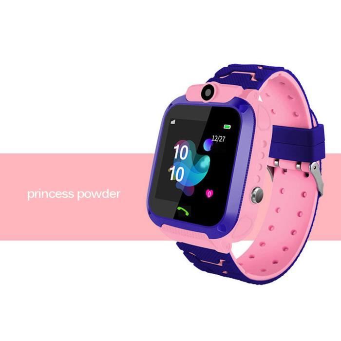 Montre connectée pour enfant - Rose, Enfants Intelligente Montre Tactile Télécommande SOS Appel Anti-Perdu Tracker Poignet 2G Réseau