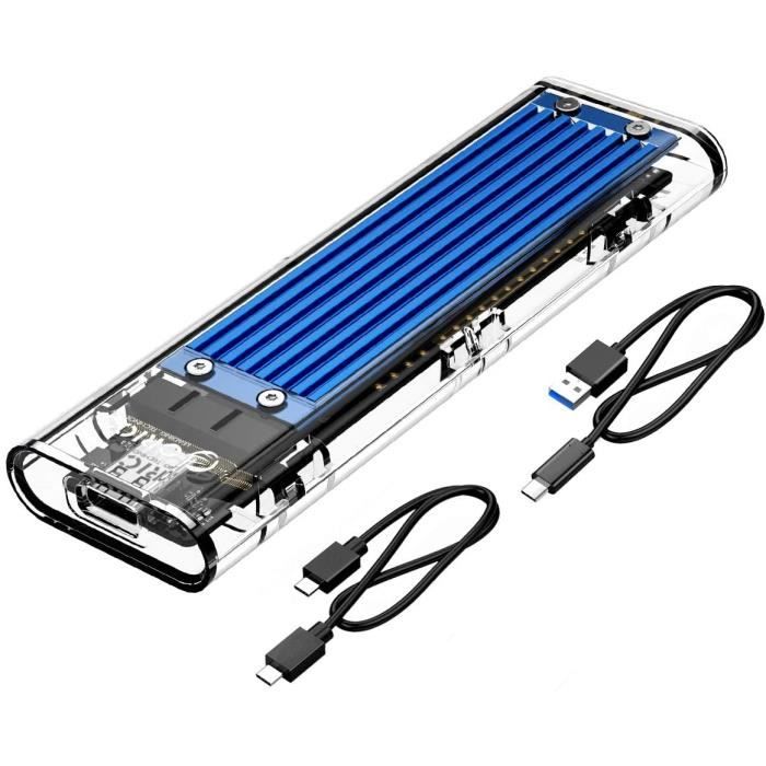 ORICO Boîtier SSD M2 NVME, USB 3.1 Gen 2 Type-C vers M.2 NVMe PCIe Adaptateur pour M-Key SSDs 2230, 2242, 2260, 2280