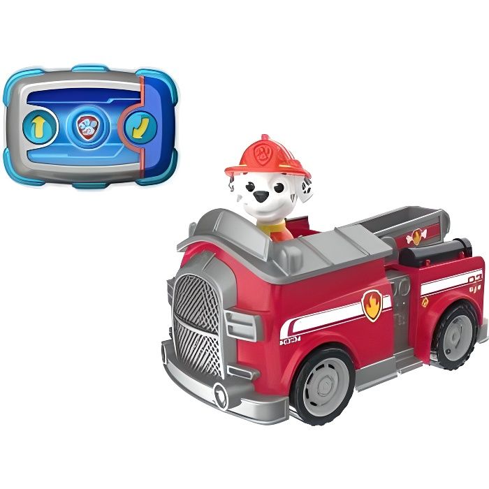 Pat Patrouille - Camion de pompier rouge RC Marcus - Vehicule radiocommande Pat Patrouille - Jeu enfant