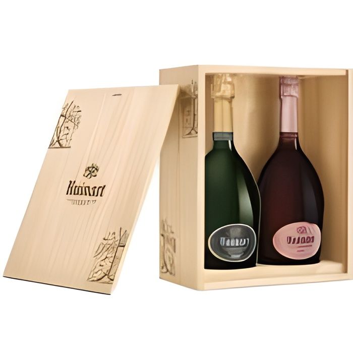 Ruinart Caisse Bois Duo le R de Ruinart & Rosé - Champagne AOC