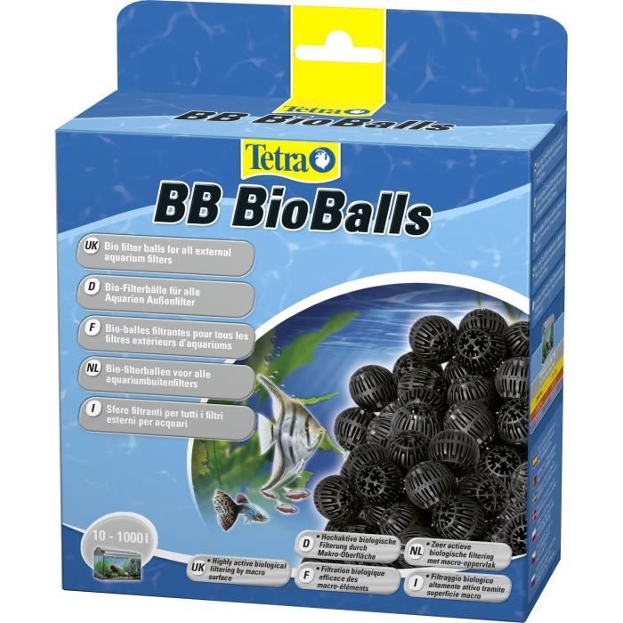 TETRA BioBalles Filtrantes BB - Pour filtres extérieurs EX 400/600/700/1200/2400 - Pour aquarium - 2500ml