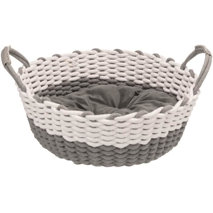 TRIXIE Corbeille Nabou - Ø 55 cm - Gris et blanc - Pour chien