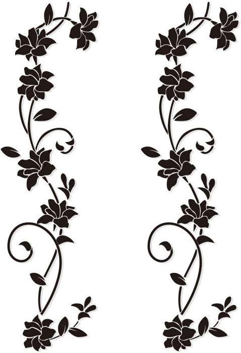 Stickers Muraux Cuisine, 4pcs Réaliste Vert Plante Imperméable Mur Art Stickers 3D Muraux Salon Chambre Salle De Bains Décoration - Maison