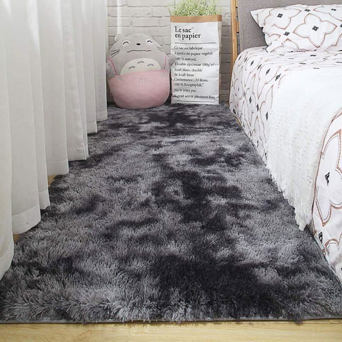 AIMECO Tapis De Chambre 80x150 Cm Moelleux Blanc - Antibactérien Et Antidérapant