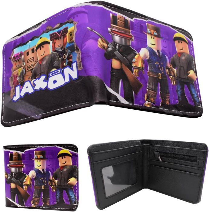 Minecraft Portefeuille PU Cuir Bourse Wallet,Enfant Jeu Wallets Porte Monnaie Carte pour Garçons Homme Dessin Animé Mignonne Mode Amusement Conception Cadeau