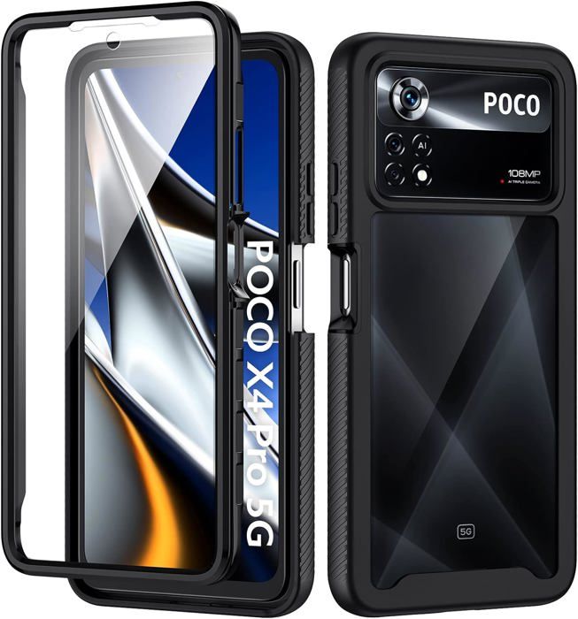 Coque Xiaomi Poco X7 Pro 5G – Protection 360° Antichoc Avec Écran Intégré – Transparente Et Ultra Résistante