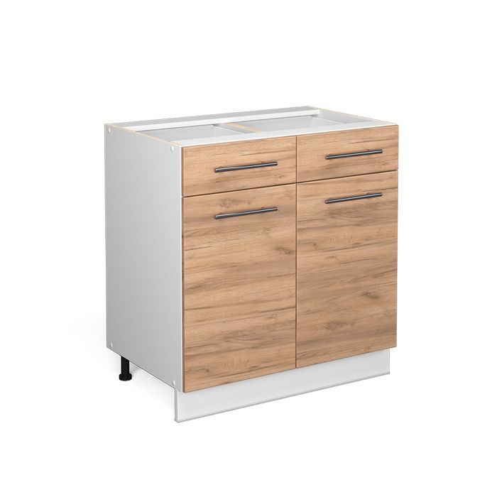 Meuble Sous-Plan De Cuisine 80 Cm – Fame-Line VICCO – Blanc Brillant – Kitchenette Moderne