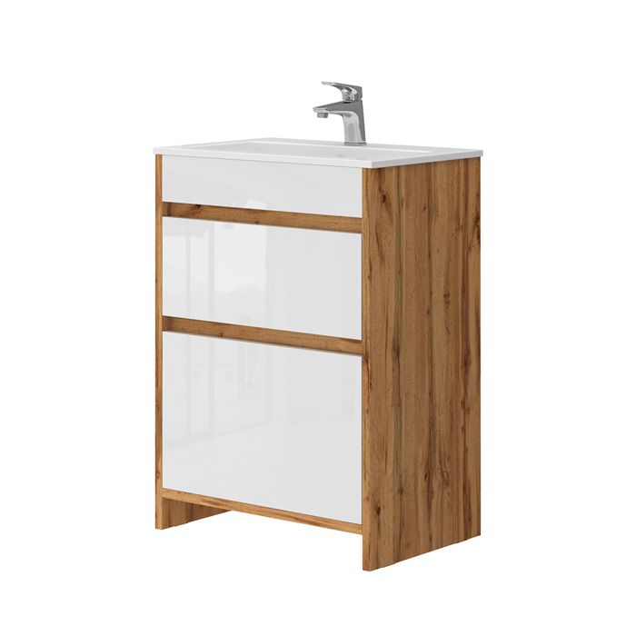 Ensemble meubles bain Detmold 2 pièces Chêne doré Vicco 49839