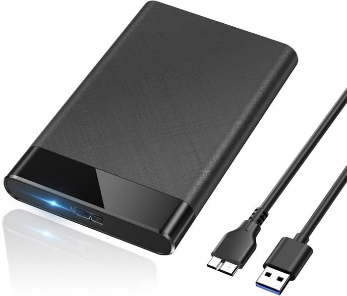 Boîtier Externe USB 3.0 Pour Disque Dur/SSD 2.5 Pouces | Transforme HDD/SSD SATA Interne En Disque Portable - Compatible PC, Mac, PS4, Xbox