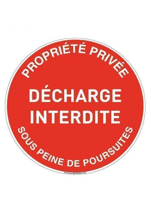AUA SIGNALETIQUE - Panneau PROPRIÉTÉ PRIVÉE sous vidéo surveillance 24h