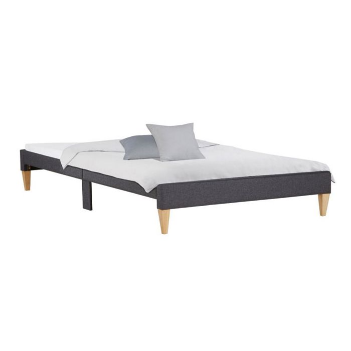 Lit capitonné avec matelas sommier  90x200