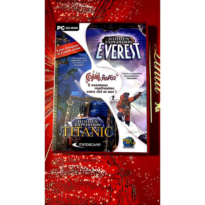 Mindscape Hidden Expedition: Everest + Titanic – 2 Jeux PC Cd-Rom – Objets Cachés / Aventure / Mystère