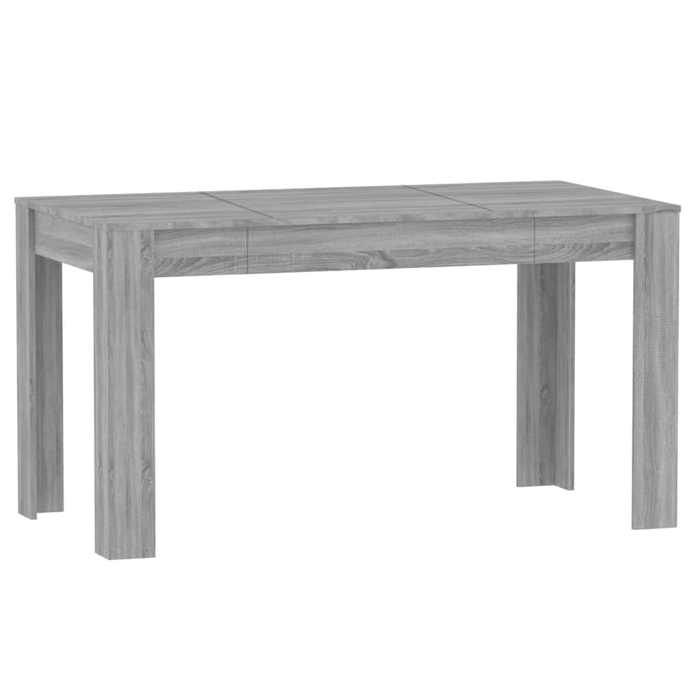 BESTTable à dîner Table à manger - Décor moderne - 2/4 personnes Sonoma gris 140 x 745 x 76 cm Bois dingénierie Nov36