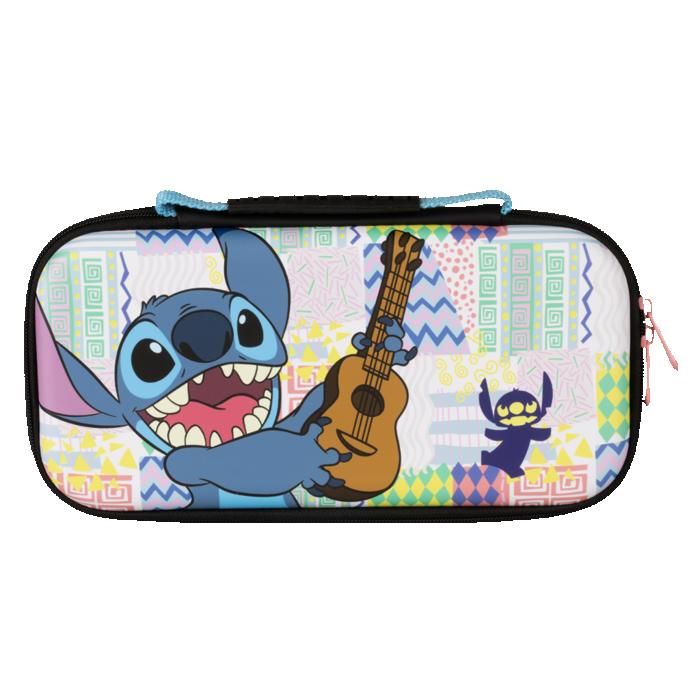 Housse de protection et transport Rangement accessoires et 8 jeux Motif Stitch Guitare pour Nintendo Switch 2