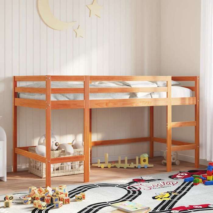 CHIC Lit adulte 1 place - 80x200 cm Lit mezzanine denfants avec échelle 80x200 cm #Sara41327