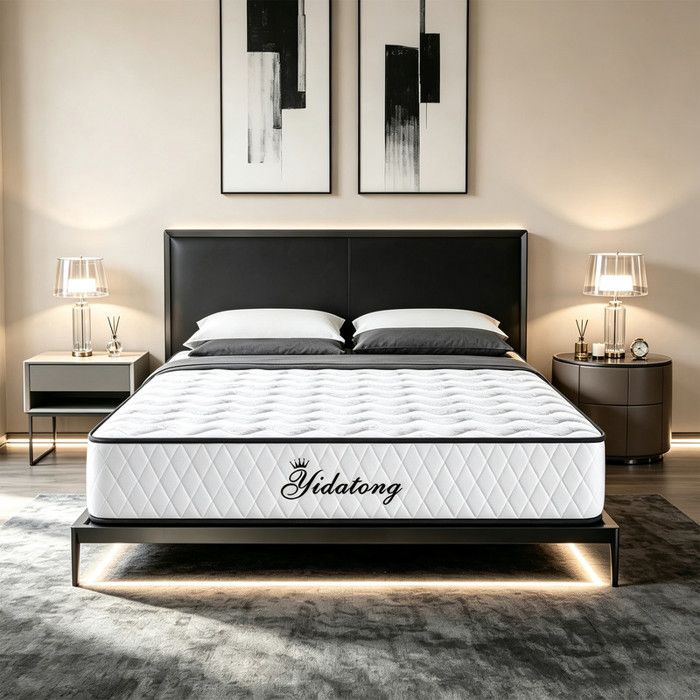 Matelas 90x200 cm Certifié Oeko-Tex Matelas en Mousse à Mémoire de Forme 10 zones Confort Haute Résilience Silence Ép 25cm