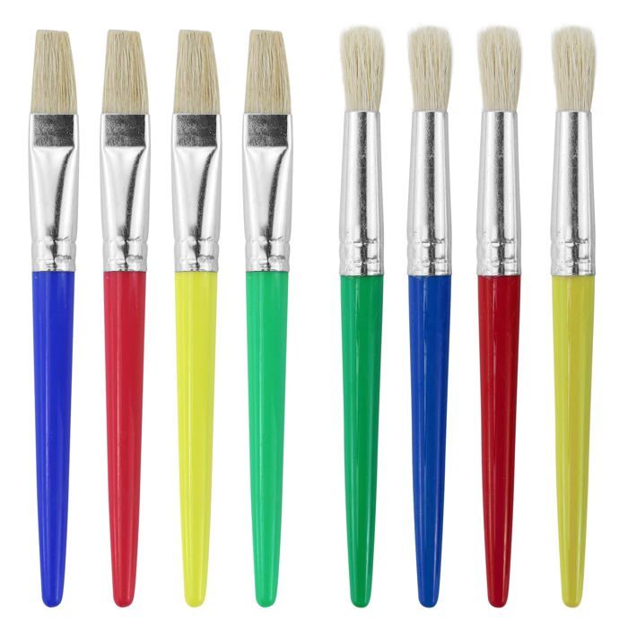 Set De 3 Pinceaux Texture Pour Peinture Acrylique, Huile, Aquarelle - Poils Nylon/Laine - Pour Débutants Et Loisirs Créatifs - 2