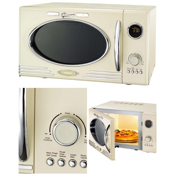 Four à Micro-ondes - MELISSA - Vintage - 23L - 800W - 12 Programmes Automatiques - Melissa