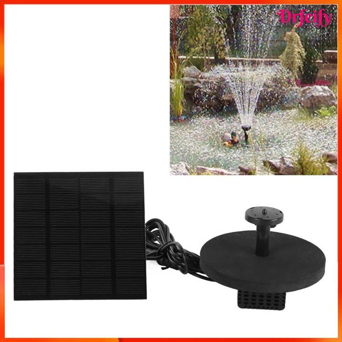 Pompe de fontaine à eau solaire - AKOZON - Kit - Portable - Écologique - Hauteur 120 cm