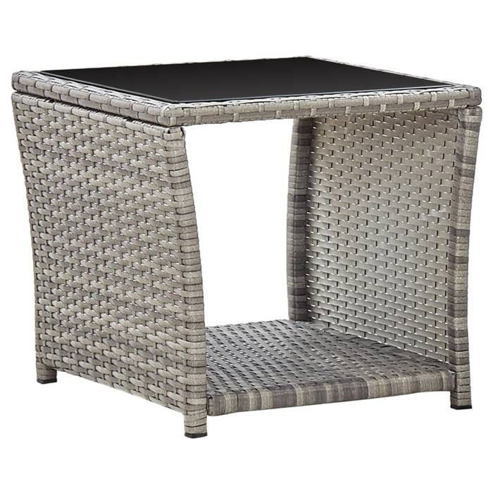 HOT SALE* Ensemble à manger de jardin - 3 pcs - SHIELD - Table de jardin et 2 Fauteuils - coussins gris résine tressée 1158481 HOT SALE* Ensemble à manger de jardin - 3 pcs - SHIELD - Table de jardin et 2 Fauteuils - coussins gris résine tressée 1158481