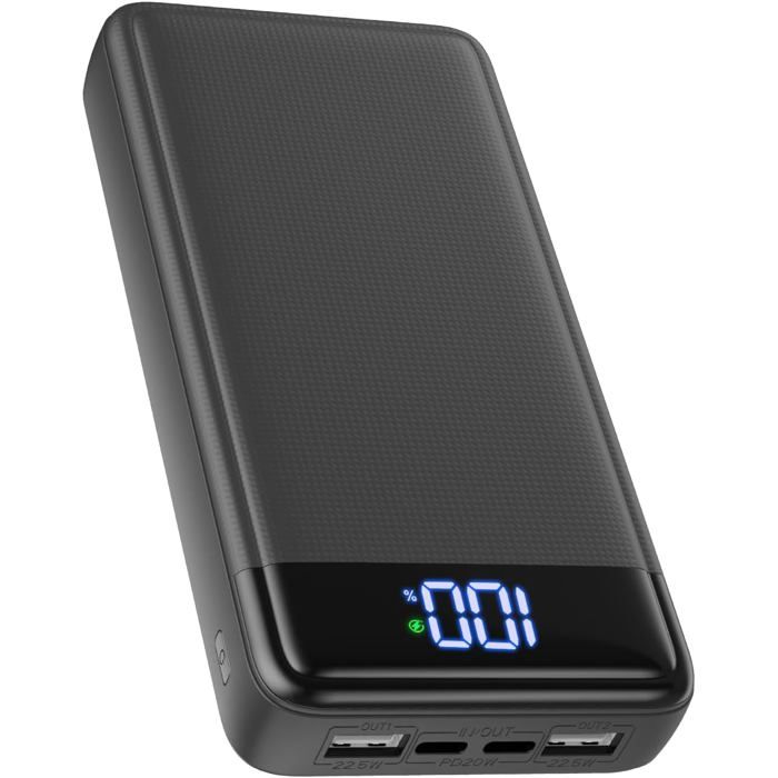 Batterie Externe 26800Mah 22.5W Power Bank Batterie Portable Usb C Input & Output Pd3.0 Qc4.0 Charge Rapide Chargeur Portable-C