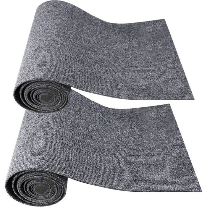 Tapis Grattoir Auto-Adhésif Anti-Rayures – Découpable 2x100x40 cm Gris Clair