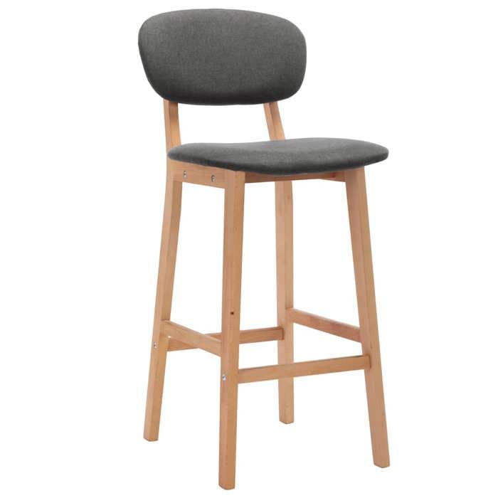 Les SoldesTabourets de bar Tabourets Cuisine - (2 pcs) - 2 personnes - gris foncé tissu(45x47x92 cm) ahr65y