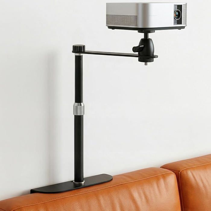 Support de projecteur pour lit et canapé – Stabilité améliorée pour projecteurs lourds design caché hauteur réglable de 14 à 12IN