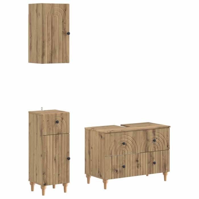 Nouveau Ensemble de meuble de salle de bain 3 pièces ALKMAAR poids:47.13 kg_43