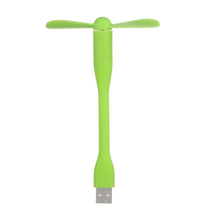 2 Mini Ventilateurs USB Flexibles - Portable, Silencieux - Pour Ordinateur Portable, Power Bank