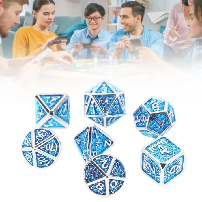 Set de dés polyédriques - YOSOO - Design creux en forme de cœur - Blanc