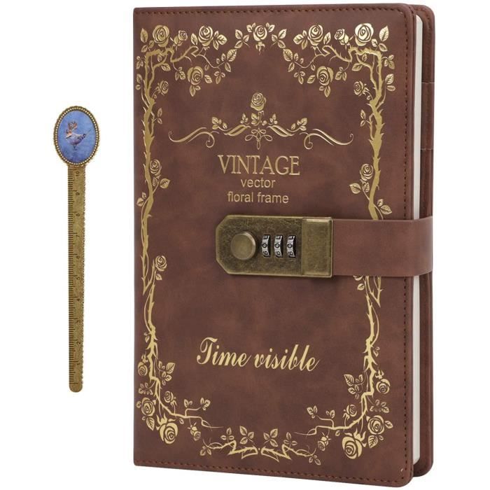 Journal intime avec mot de passe en cuir - Carnet Diary Book avec cadenas -  Format A5[790] - Cdiscount Beaux-Arts et Loisirs créatifs