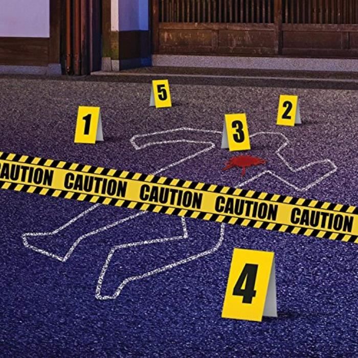 Support A Decorer Vihzg Crime Scene Kit De Decoration Jaune Cdiscount Beaux Arts Et Loisirs Creatifs