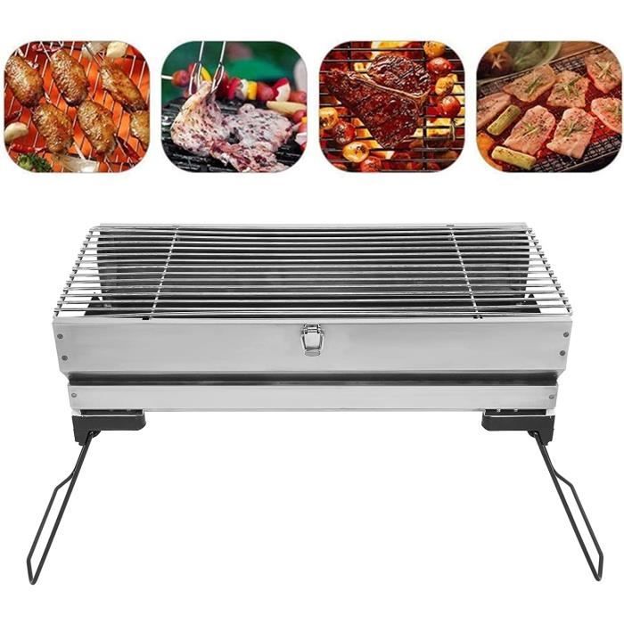 Ménage Barbecue Grill Barbecue Au Charbon De Bois en Acier Inoxydable