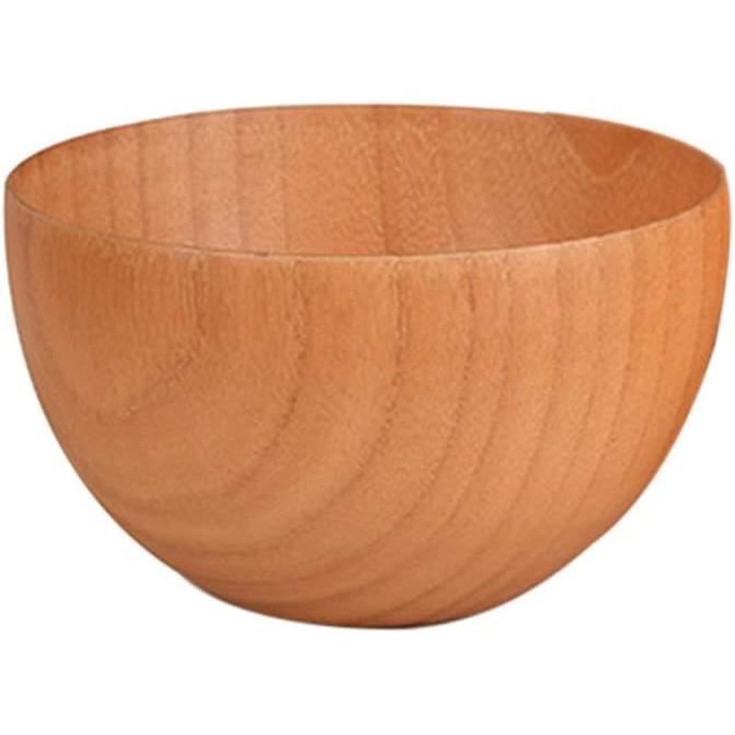 Bol En Bois Artisanal Grand Format - 17,5x4 Cm - Pour Fruits, Salade, Apéritif, Soupe - Décoration Naturelle