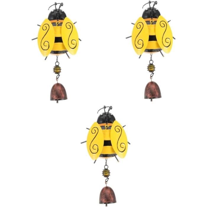 Carillon à Vent Coccinelle En Fer - Ornement Rustique Pour Jardin Et Patio