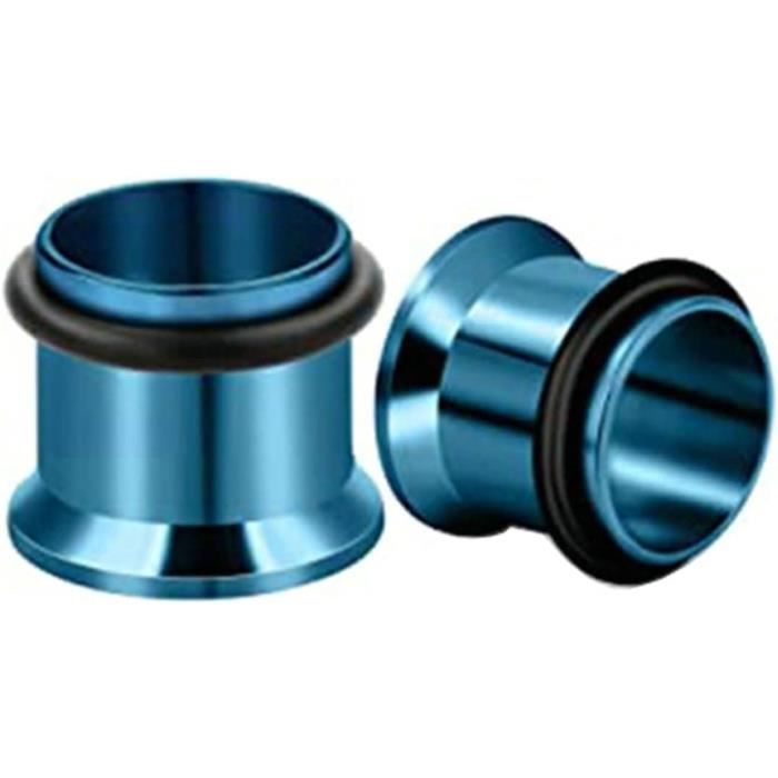 Lieson Ecarteur Oreilles Tunnel, 2 PIÈCES Tunnel Oreille Acier Chirurgical Cerceau Argent Écarteur Tunnel 2mm Argent