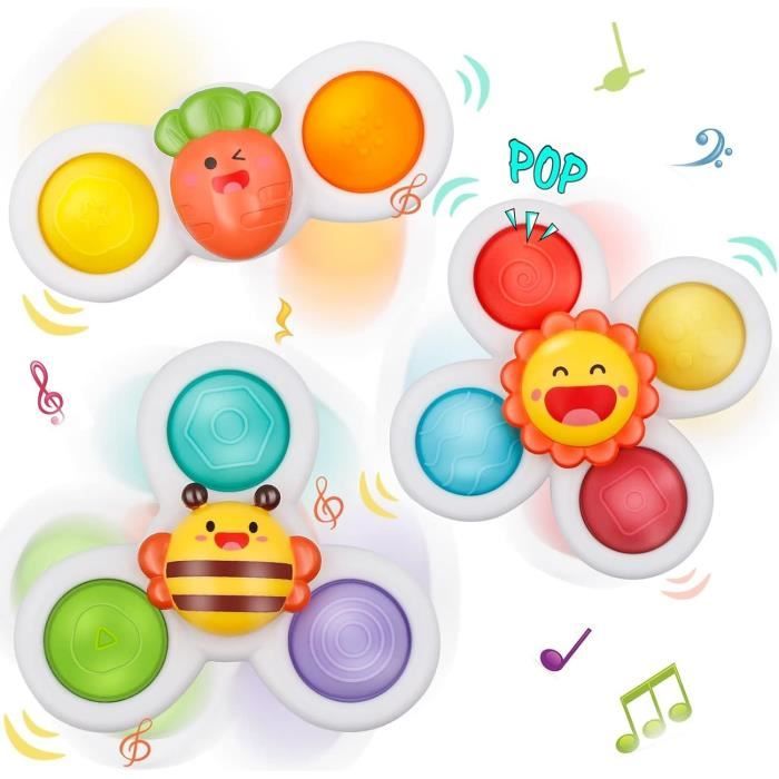 Tourniquet à Ventouse pour Bébés et Tout-* - Jouet Sensoriel en Résine ABS, Jouet de Voyage pour Avion, Restaurant, Utilisation à * - Développe les Compétences Motrices et la * Cognitive * de Couleur