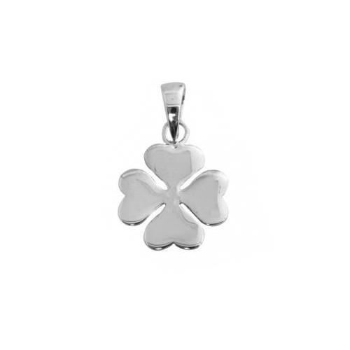 ACHETER PENDENTIF TREFLE 4 FEUILLES PLAQUE OR - CHAÎNE EN OPTION