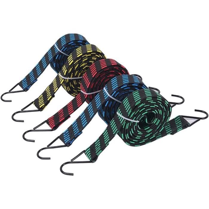 Tendeurs Élastiques Résistants Savage Island - Lot De 10 - 8mm Cordon Gainé - Crochets Métal Revêtus