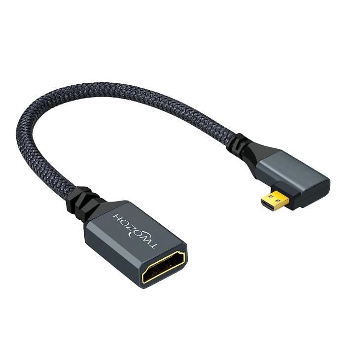 Nicear Adaptateur USB Femelle Vers HDMI Mâle 1080P – Miroir Écran Téléphone Vers TV, Moniteur Ou Projecteur