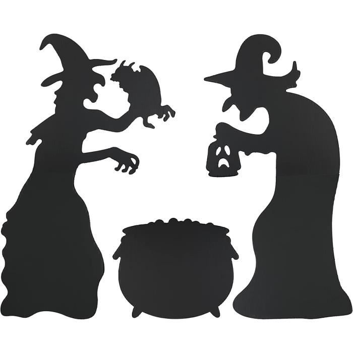 Extra Large Halloween Fenêtre Accroche Silhouette Décorations