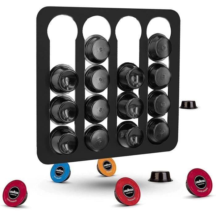 Xavax Porte-Capsules Tassimo – Support 26 Capsules, Distributeur Noir Mat Élégant, Rangement Cuisine Pratique