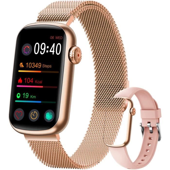 Montre Connectée Femme Smartwatch Compatible avec Samsung Huawei Xiaomi  Android iOS Podometre Montre Sport Tactile [526] - Cdiscount Téléphonie