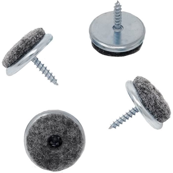 Lot de 4 patins feutre auto-adhésifs marron 34 mm - Brico Dépôt